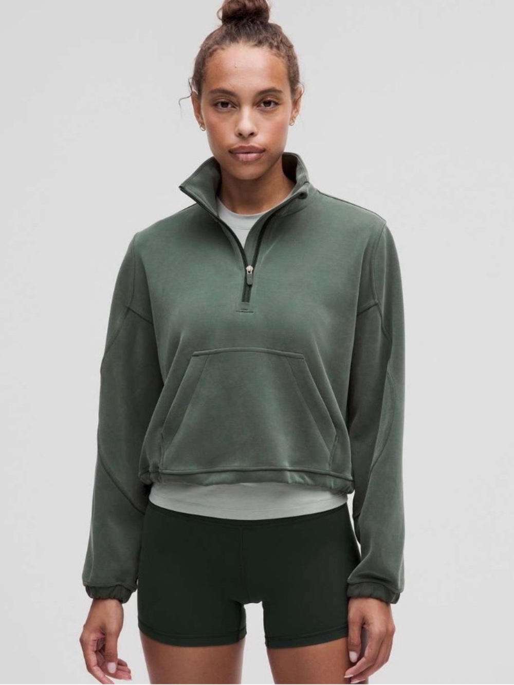 Lululemon Brushed Softstreme Half Zip
Rainforest Green Size 8